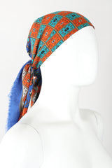 Recess Designer Consignment Vintage Yves Saint Laurent YSL Flourish Folk Russian Collection Silk Scarf Los Angeles Resale