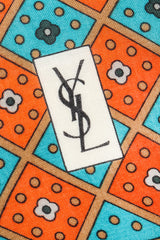 Recess Designer Consignment Vintage Yves Saint Laurent YSL Flourish Folk Russian Collection Silk Scarf Los Angeles Resale