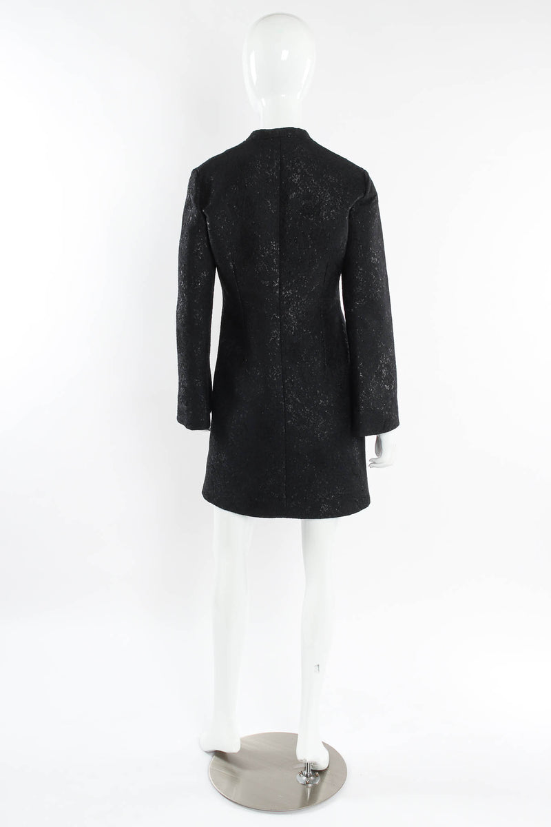 Vintage Yves Saint Laurent 2010 A/W Wool Brocade Shift Dress mannequin back @ Recess LA
