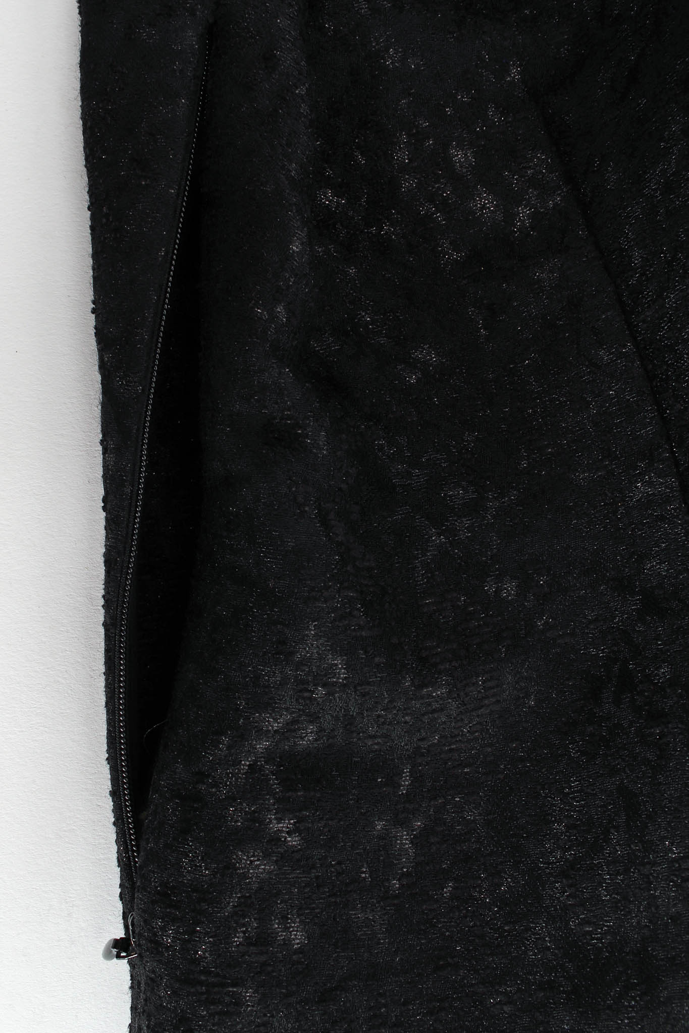Vintage Yves Saint Laurent 2010 A/W Wool Brocade Shift Dress side zipper @ Recess LA