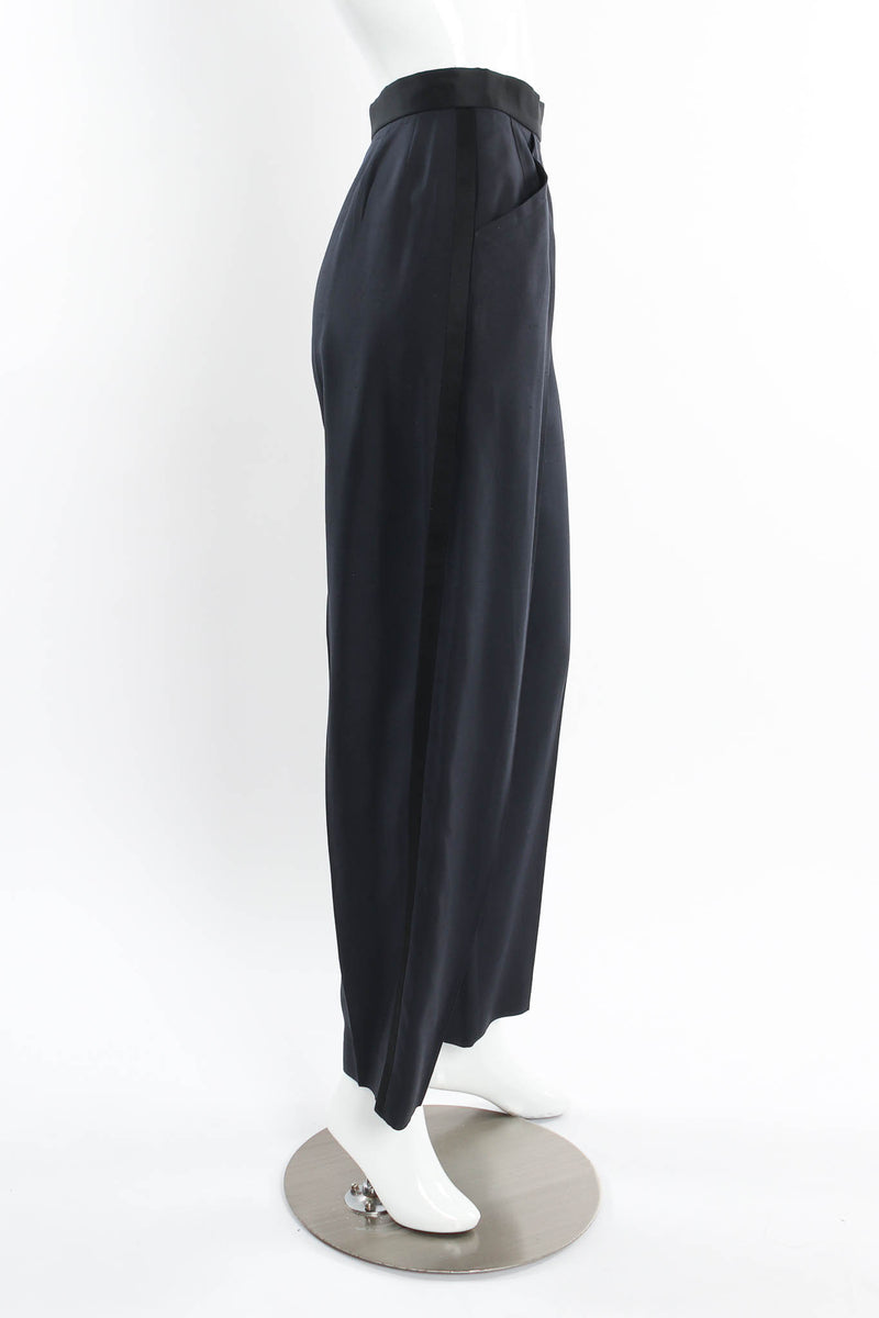 Vintage Yves Saint Laurent Wool Tux Pant mannequin side @ Recess LA