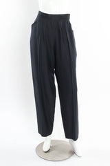 Vintage Yves Saint Laurent Wool Tux Pant mannequin front @ Recess LA