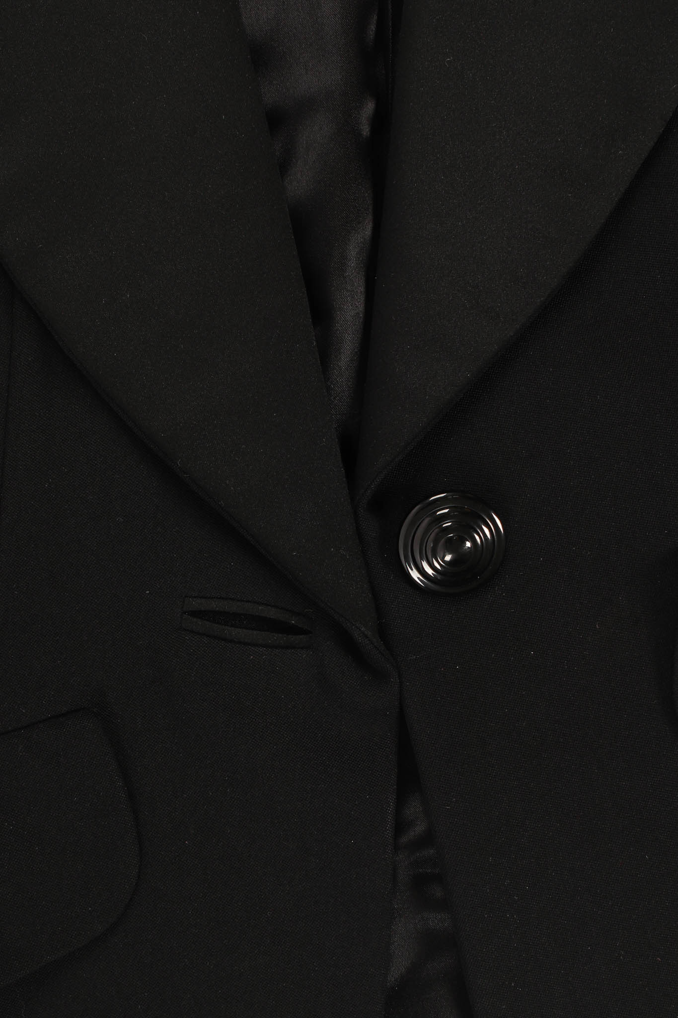Vintage Yves Saint Laurent 1990s Wool Tuxedo Jacket button @ Recess LA