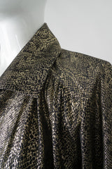 YSL Yves Saint Laurent Disco Snake Print Lamé Blouse & Skirt Set