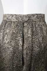 YSL Yves Saint Laurent Disco Snake Print Lamé Blouse & Skirt Set