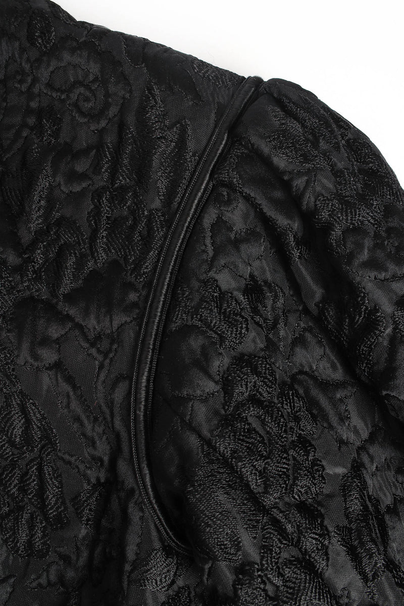 Vintage Yves Saint Laurent Floral Embroidered Quilted Jacket shoulder braid trim @ Recess LA