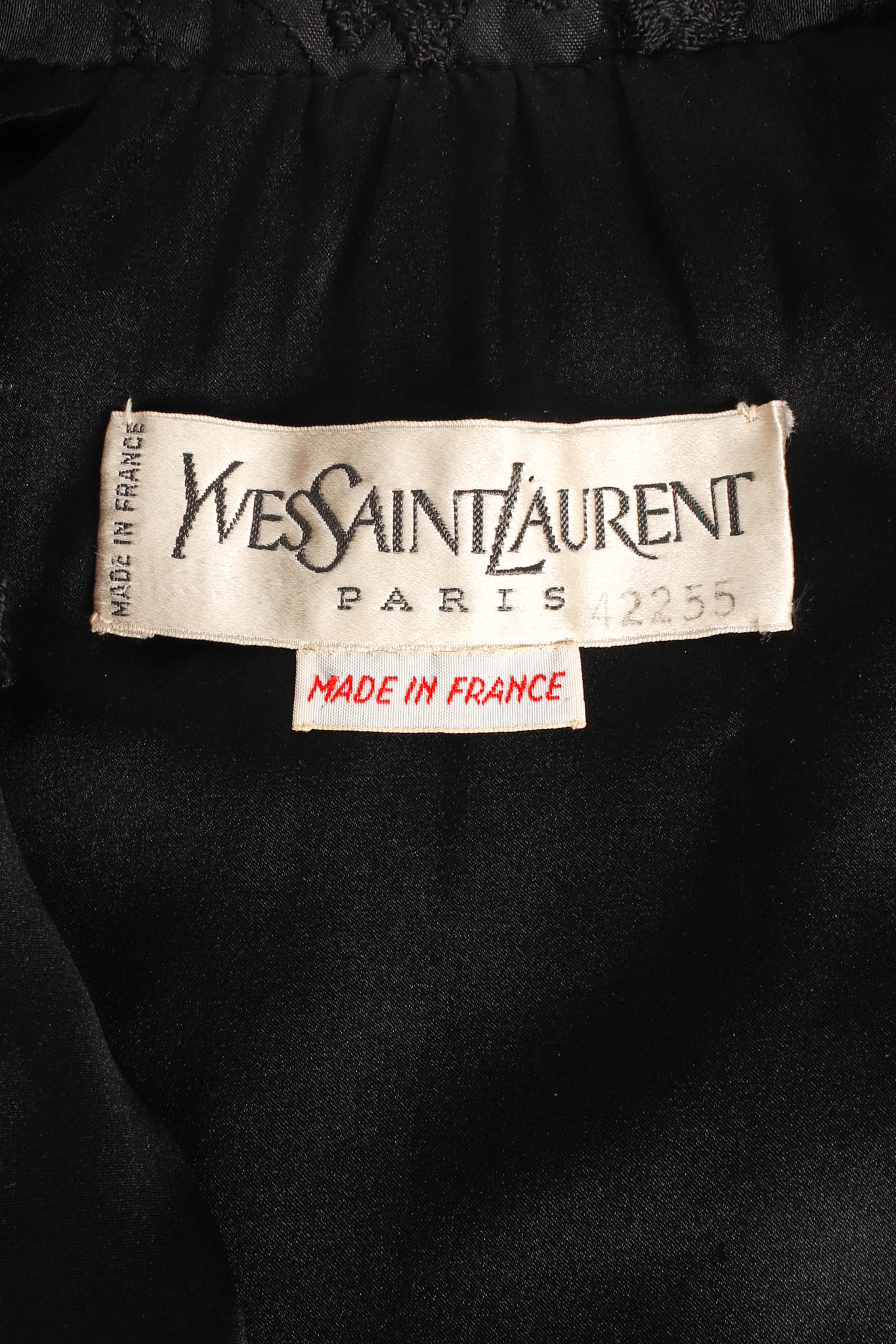 Vintage Yves Saint Laurent Floral Embroidered Quilted Jacket signed tag  @ Recess LA