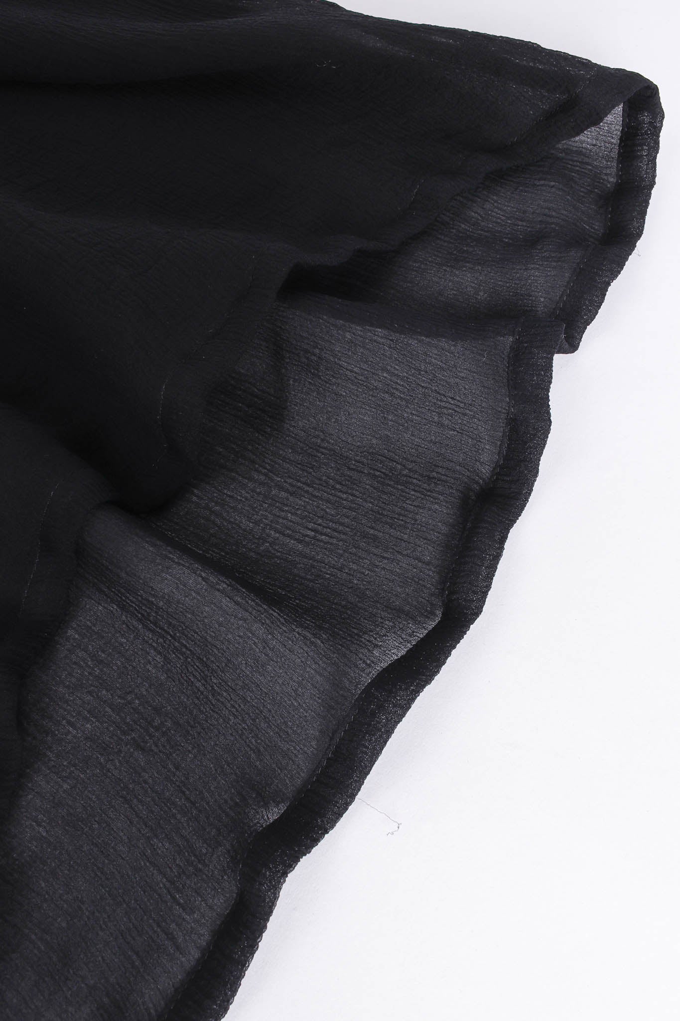 Vintage Saint Laurent Sheer Silk Tie Blouse hem/fabric @ Recess Los Angeles