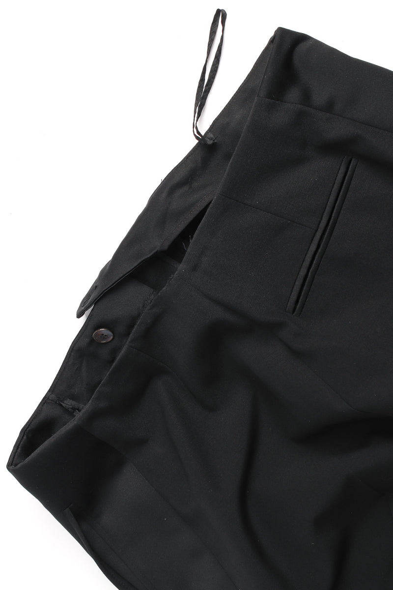 Vintage Yves Saint Laurent Crop Blazer & Pant Tuxedo Set pant top/back pocket @ Recess LA