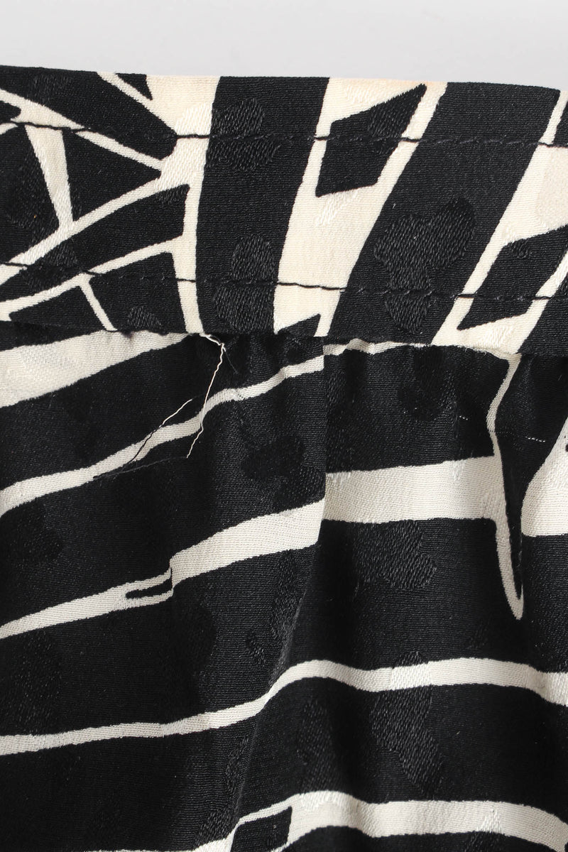 Vintage Saint Laurent Palm Leaves Silk Maxi Skirt silk jacquard close @ Recess Los Angeles