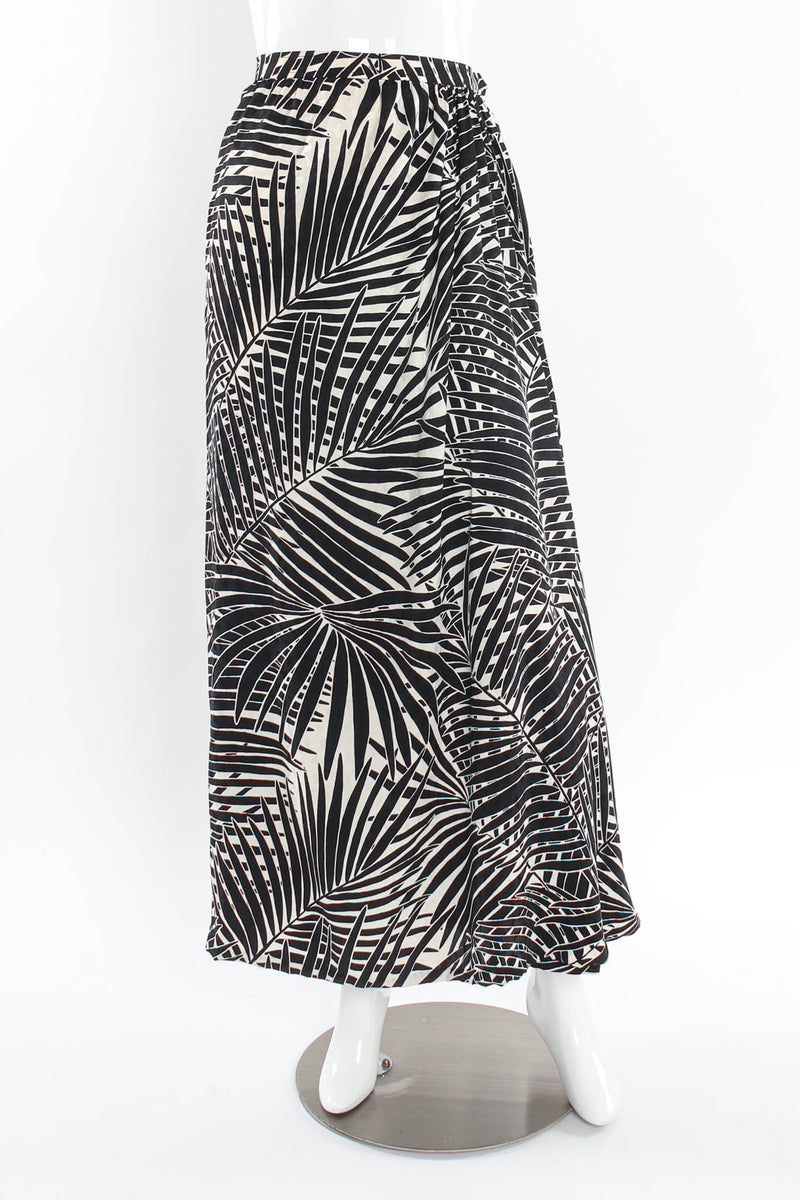 Vintage Saint Laurent Palm Leaves Silk Maxi Skirt – Recess