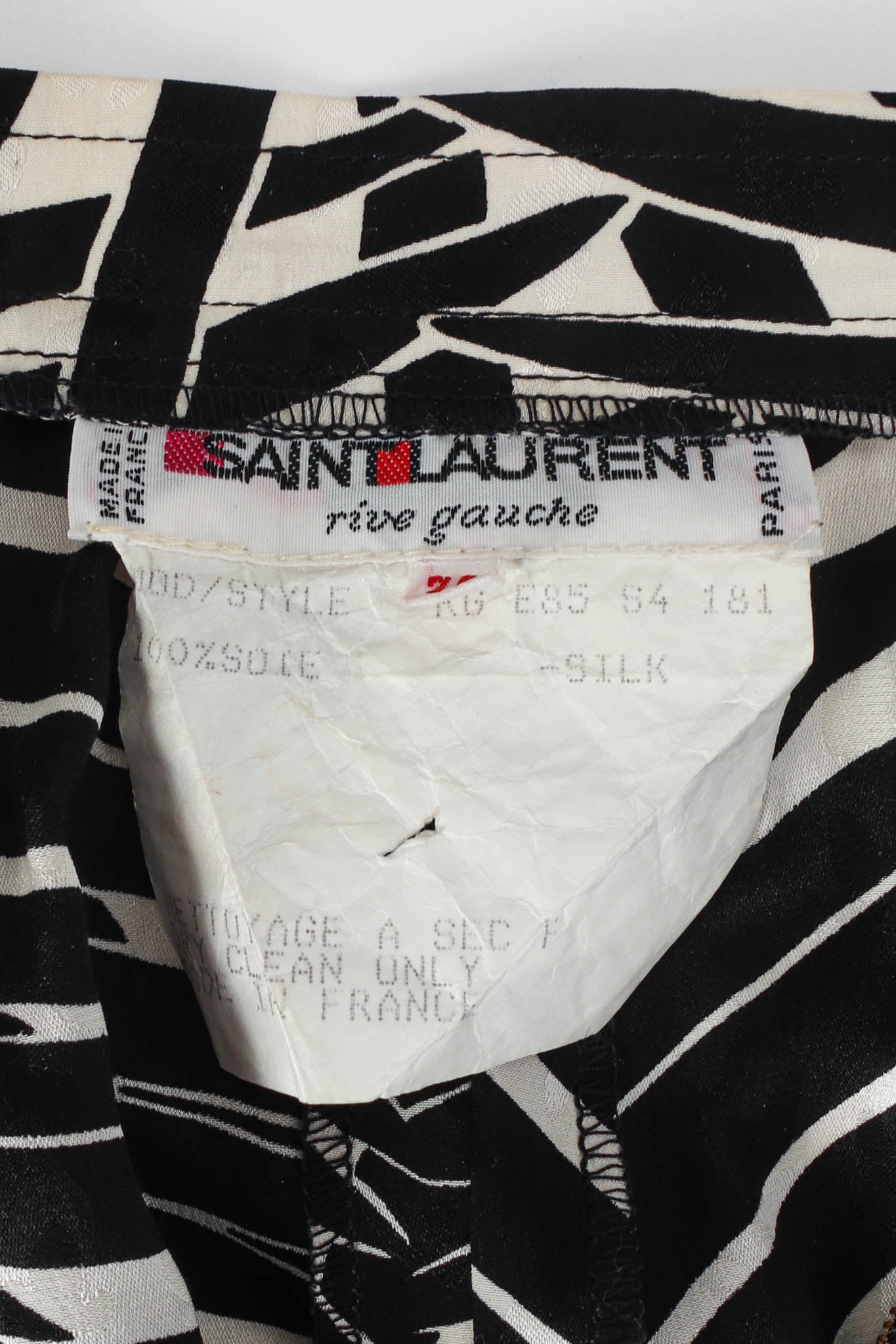 Vintage Saint Laurent Palm Leaves Silk Maxi Skirt tags @ Recess Los Angeles
