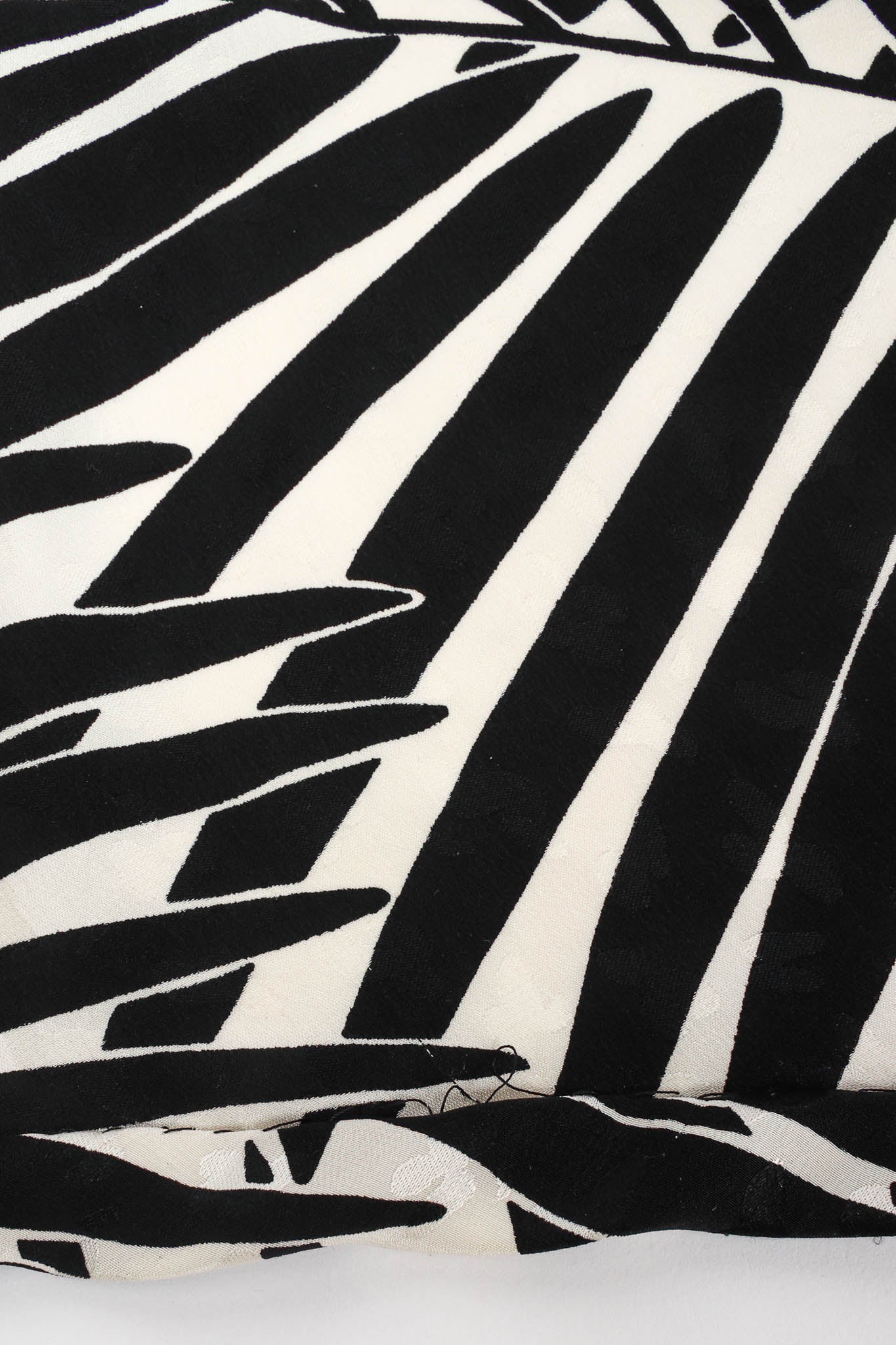 Vintage Saint Laurent Palm Leaves Silk Maxi Skirt hemline @ Recess Los Angeles