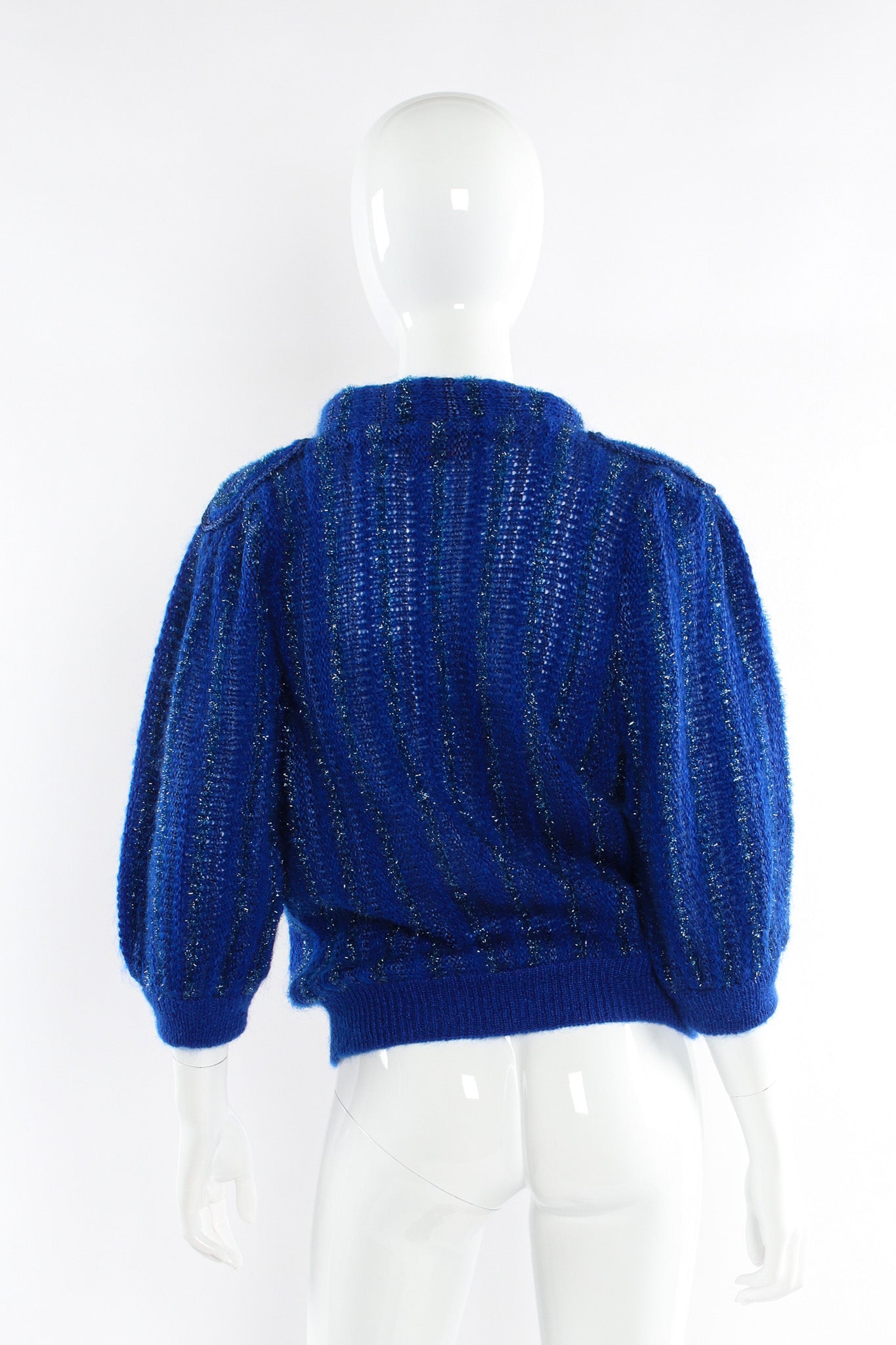 Vintage Yves Saint Laurent Stripe Wool Blend Sweater mannequin back @ Recess LA
