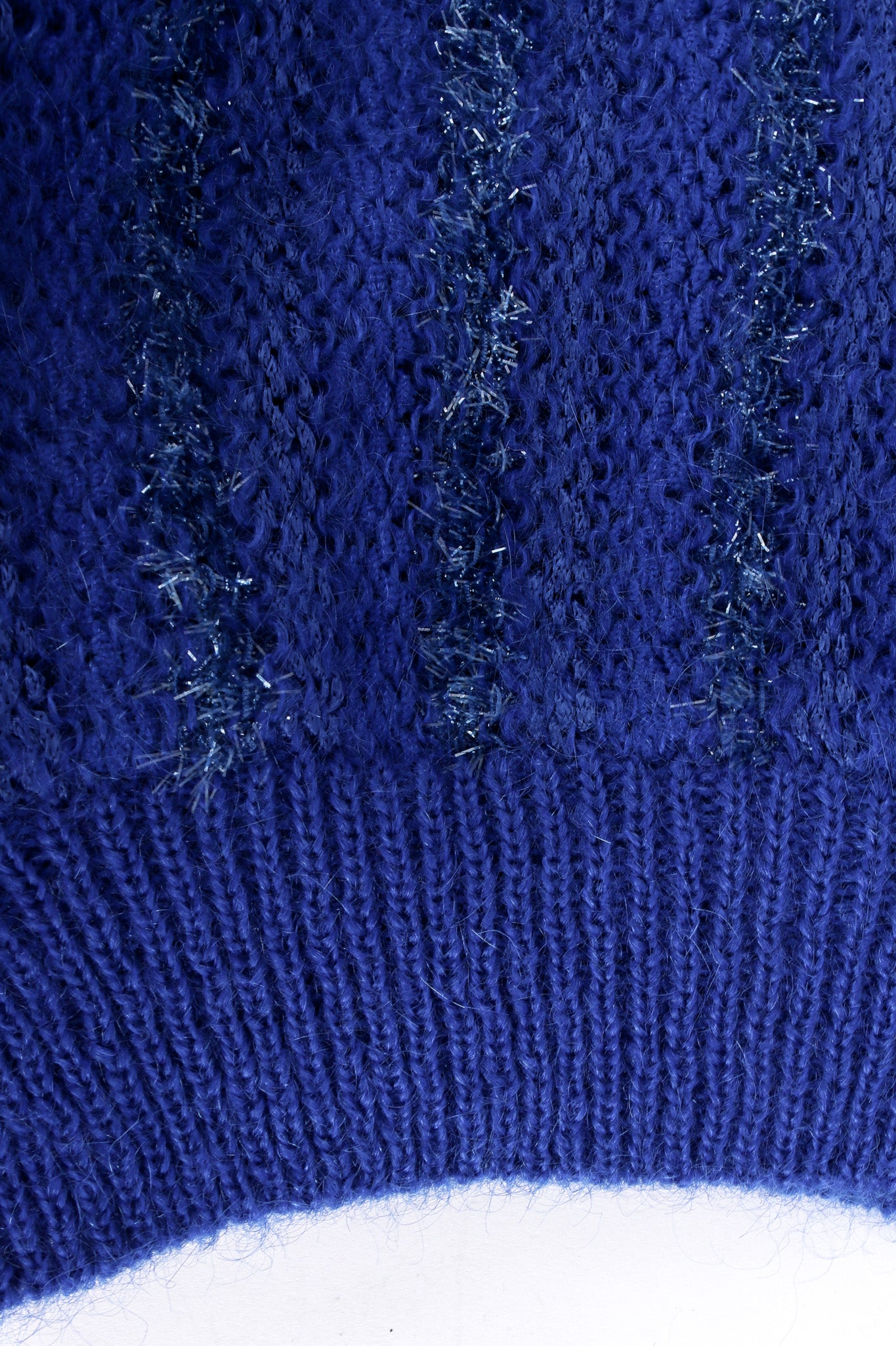 Vintage Yves Saint Laurent Stripe Wool Blend Sweater ribbed hem @ Recess LA