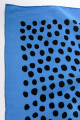 Vintage Yves Saint Laurent YSL Dalmatian Dot Silk Scarf rolled hem at Recess Los Angeles