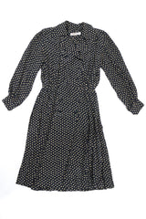 Yves Saint Laurent Silk Polka Dot Coat Dress