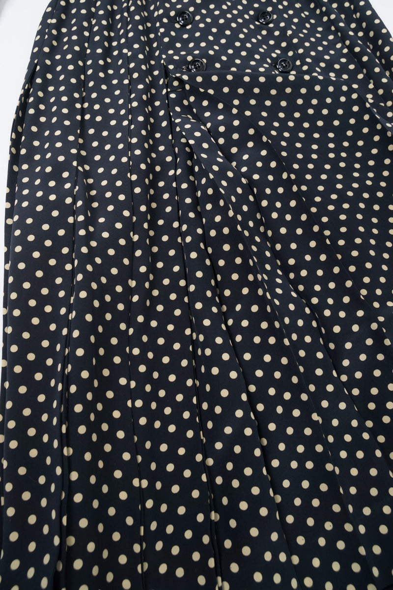 Yves Saint Laurent Silk Polka Dot Coat Dress