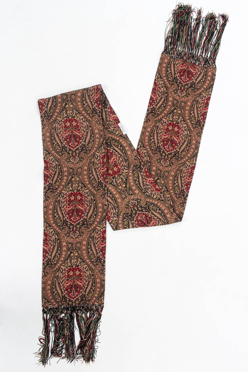Vintage 80s YSL Floral Foliage Top & Skirt (3pc Set) scarf sash @ Recess LA