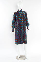 Vintage Saint Laurent Geo Floral Tunic Dress mannequin front @ Recess Los Angeles