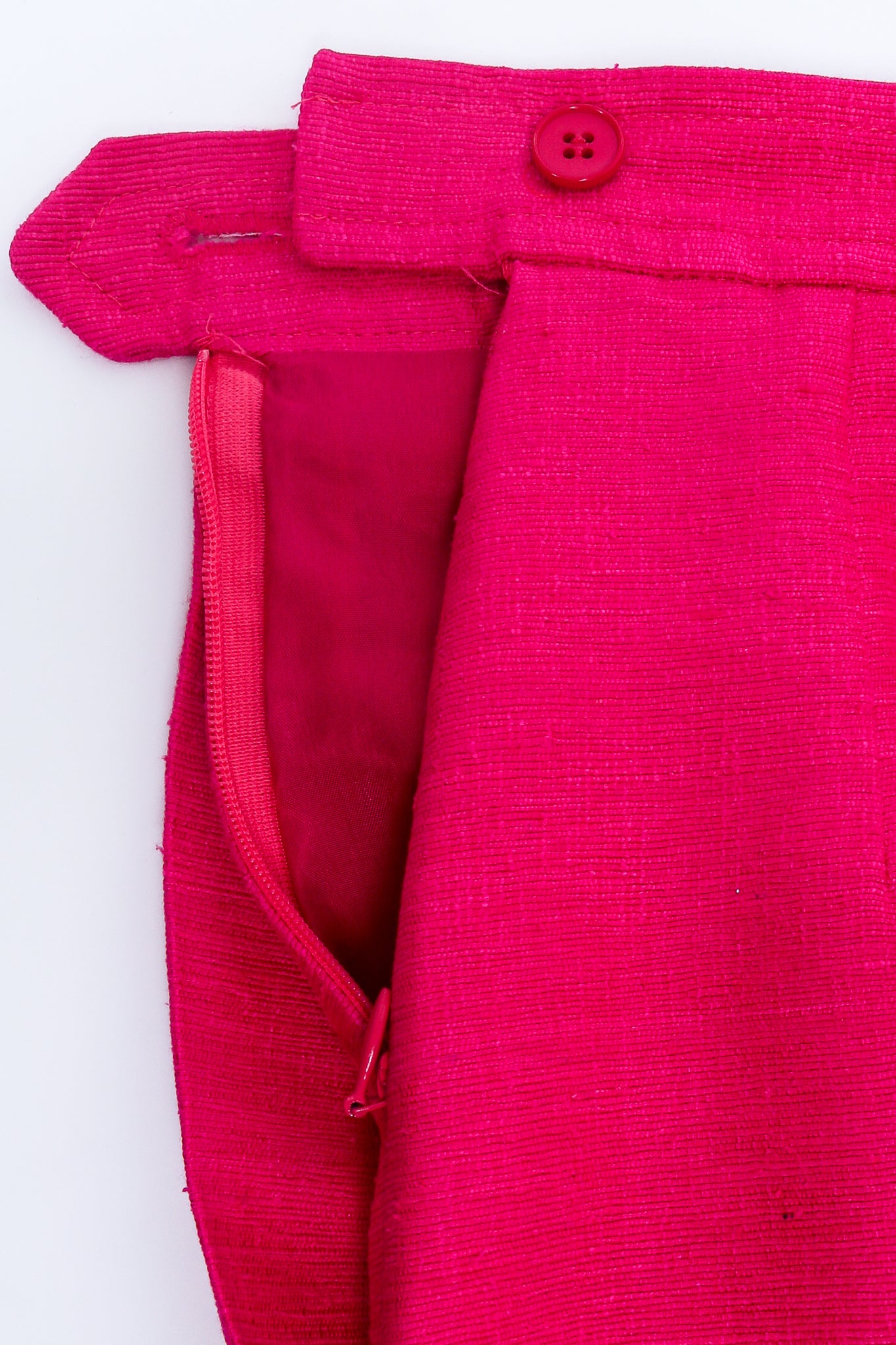Vintage Yves Saint Laurent YSL Hot Neon Silk Suit Set skirt zipper @ Recess LA