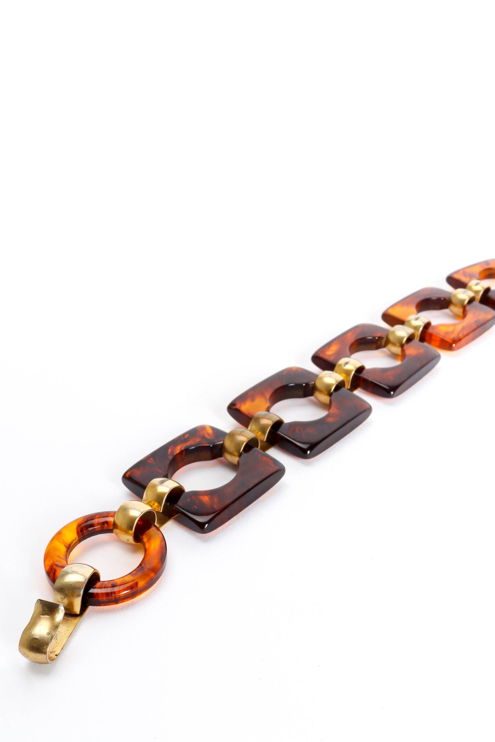 Yves Saint Laurent Belt or Necklace Tortoise Resin Links Chain Mod Vintage 70s YVES SAINT LAURENT chain link charm belt – Vintage Carwen main image 3