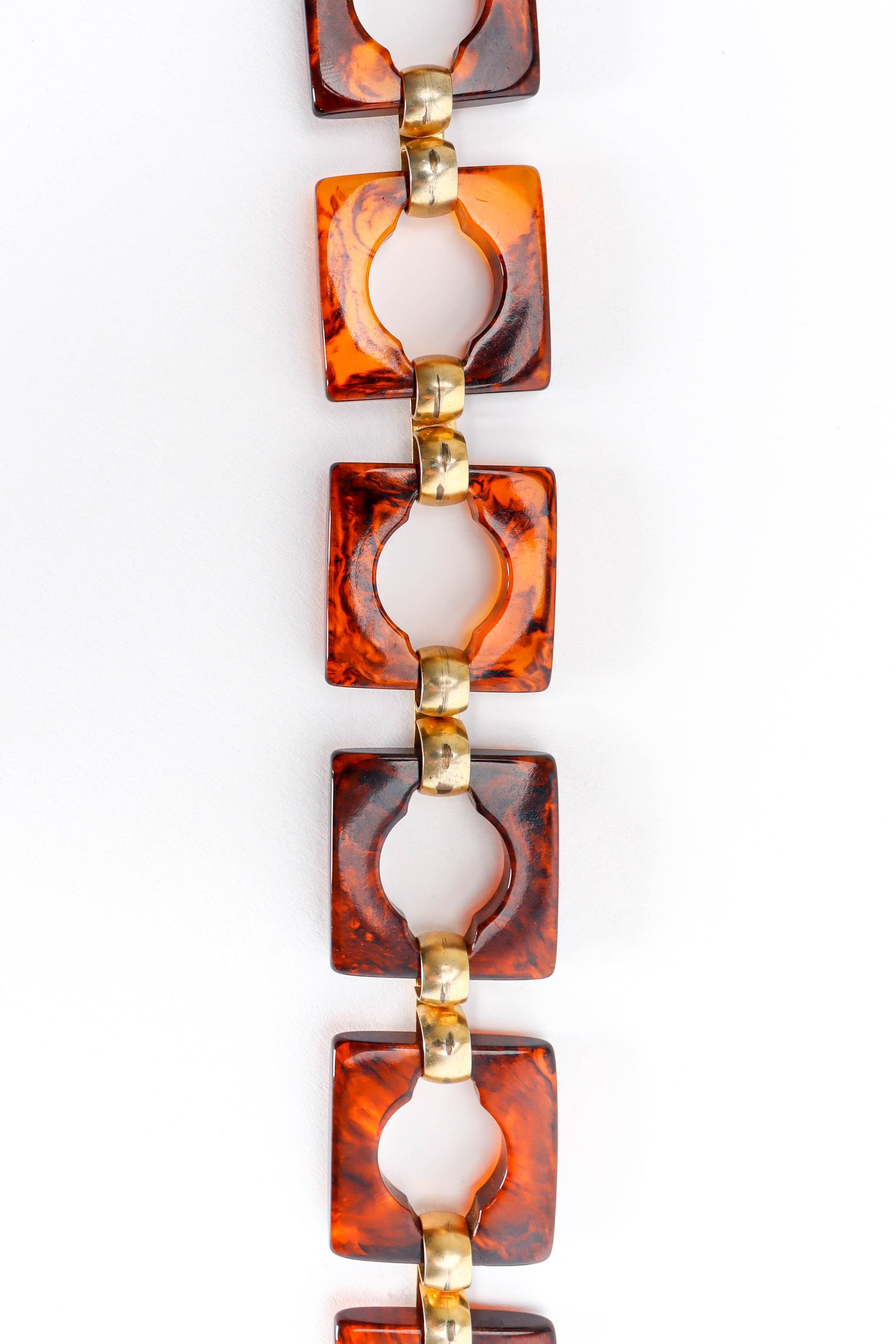 1970 Yves Saint Laurent YSL Lucite Square Tortoise Belt – Recess display picture 1