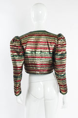 Vintage Saint Laurent Festive Lamé Stripe Bolero mannequin back @ Recess Los Angeles