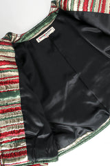 Vintage Saint Laurent Festive Lamé Stripe Bolero liner flat @ Recess Los Angeles