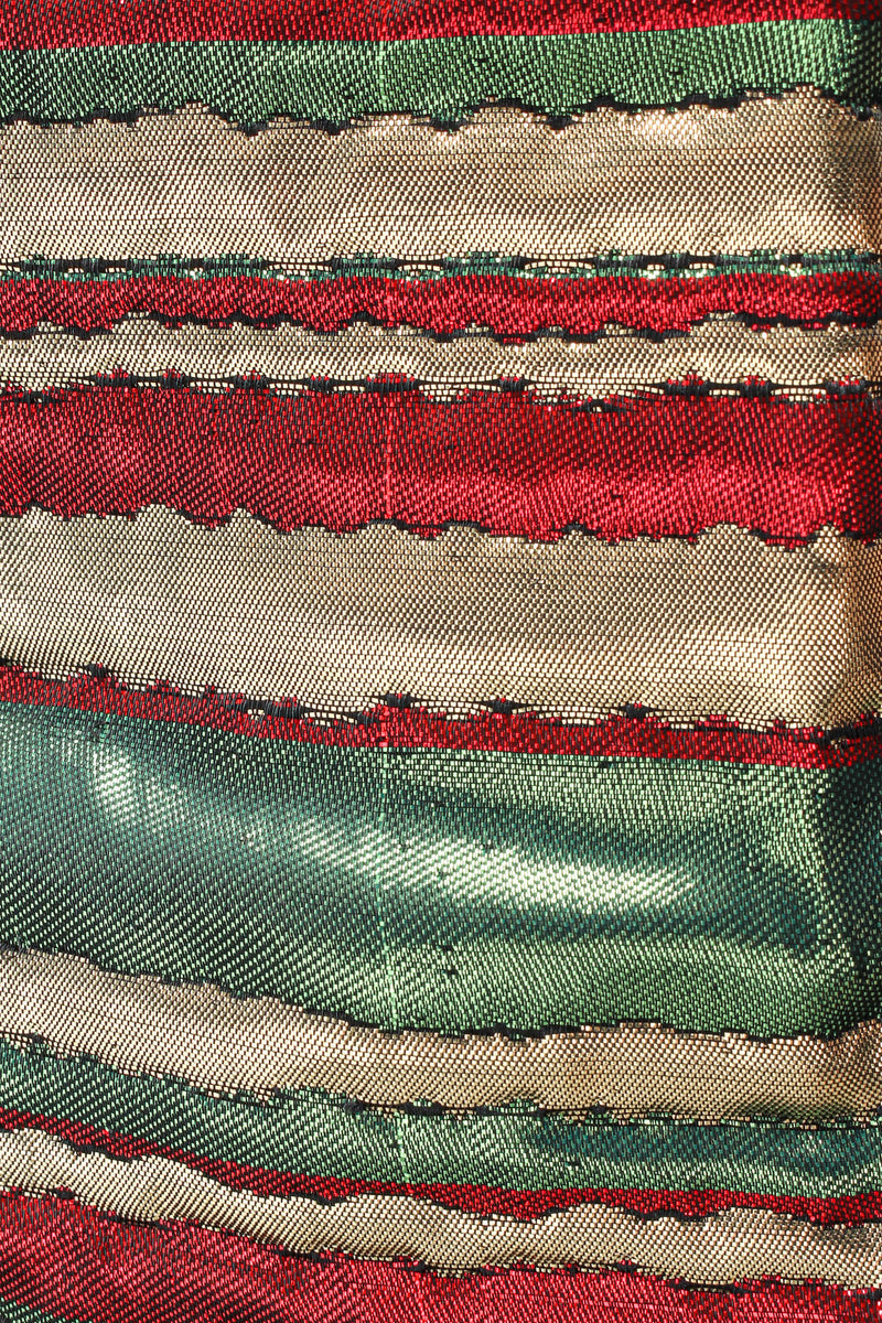 Vintage Saint Laurent Festive Lamé Stripe Bolero fabric run L back sleeve @ Recess Los Angeles