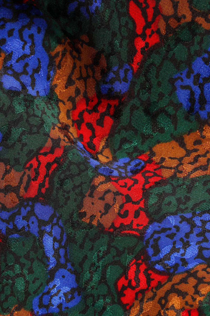 Vintage Saint Laurent Abstract Geo Mosaic Blouse print sheen detail @ Recess Los Angeles