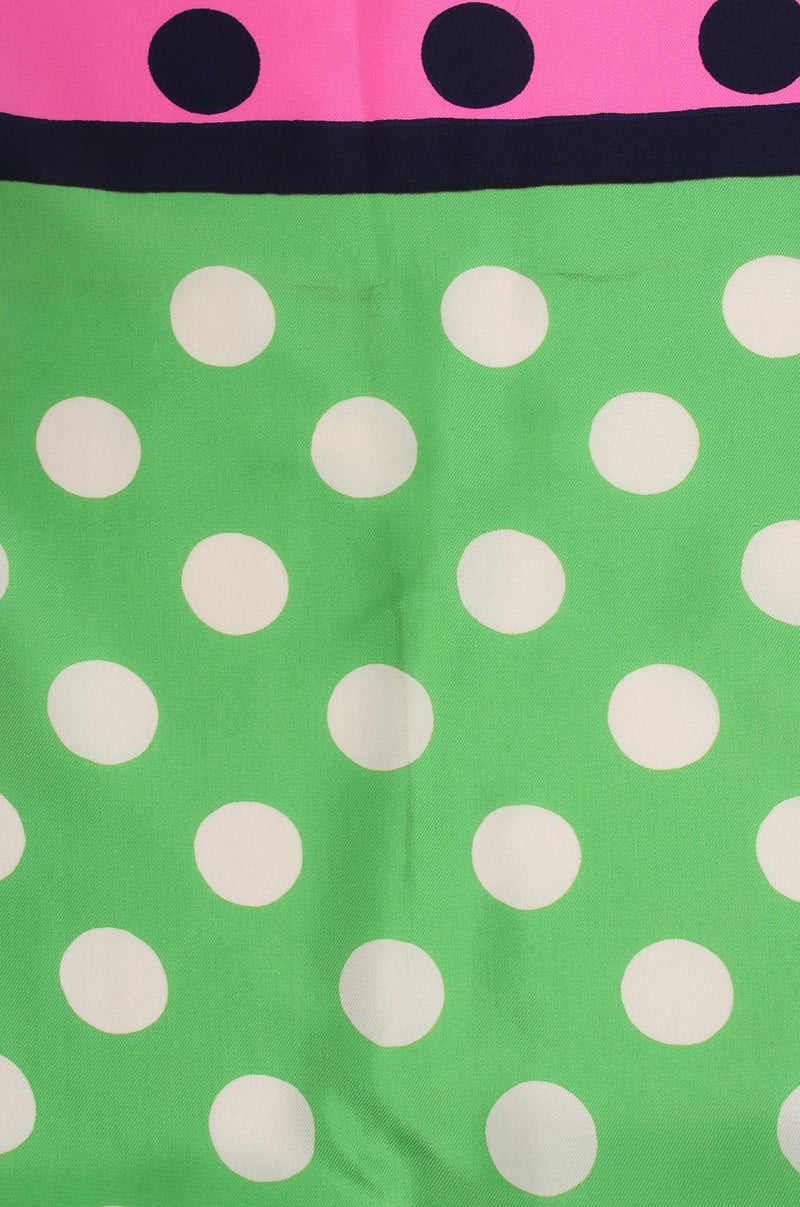 Vintage Yves Saint Laurent YSL Watermelon Dot Silk Scarf stain at Recess Los Angeles