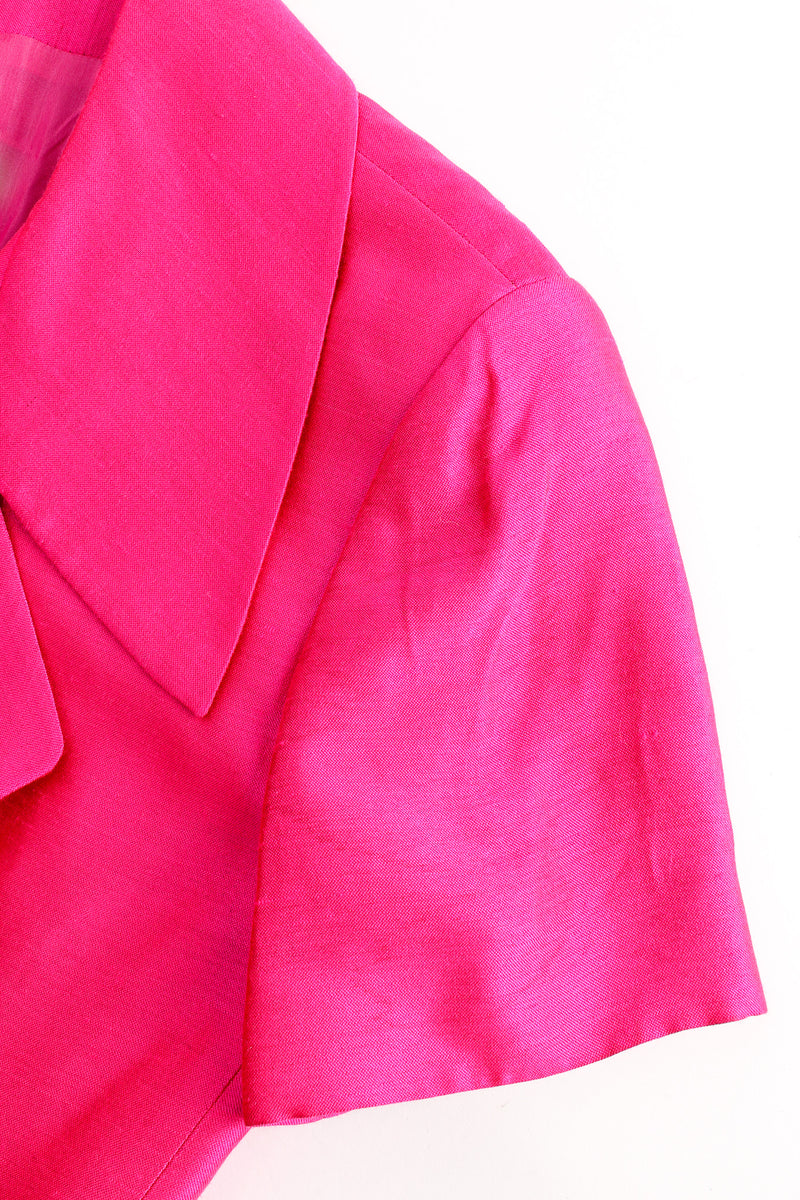 Vintage Saint Laurent Tailored Short Sleeve Jacket  sleeve, collar lapel, & stain @ Recess Los Angeles