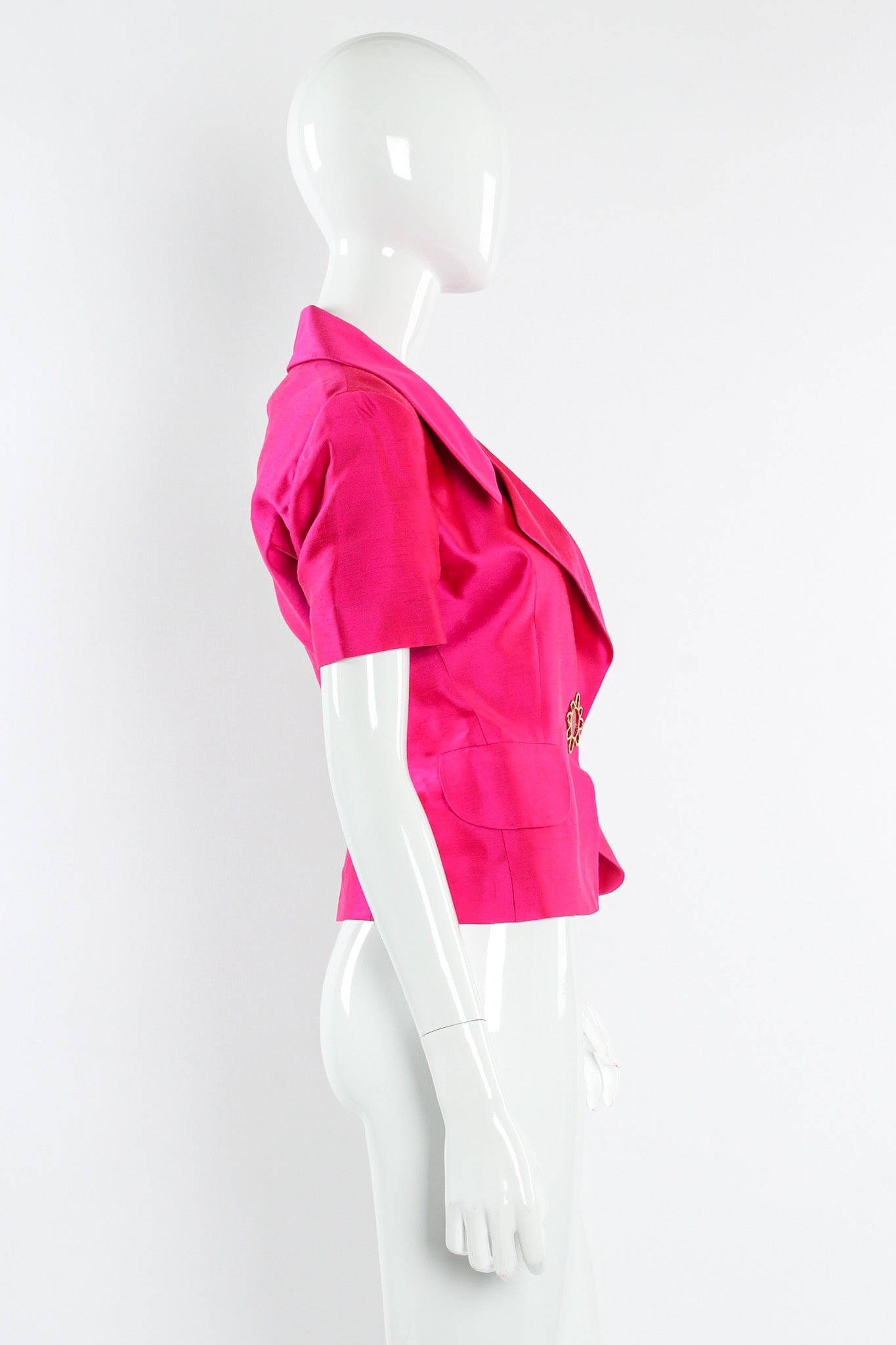Vintage Saint Laurent Tailored Short Sleeve Jacket mannequin side @ Recess Los Angeles