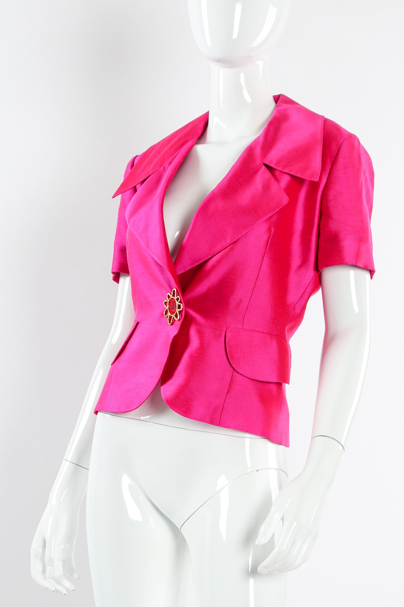 Vintage Saint Laurent Tailored Short Sleeve Jacket mannequin angle @ Recess Los Angeles