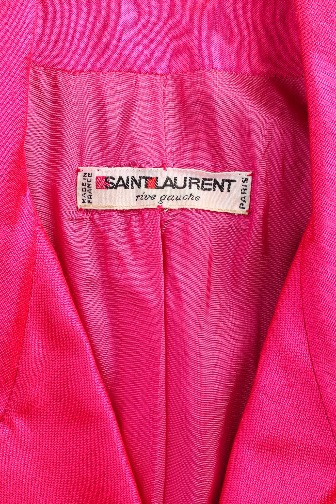 Vintage Saint Laurent Tailored Short Sleeve Jacket label @ Recess Los Angeles
