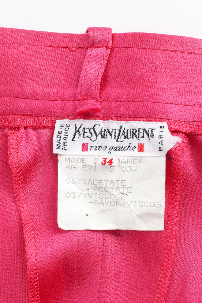Vintage 1990s Yves Saint Laurent Tank Top & Pant Set tag @ Recess LA