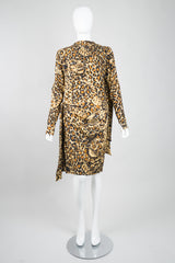 YSL Yves Saint Laurent Silk Leopard Scarf Wrap Dress