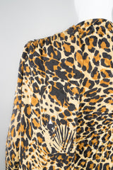 YSL Yves Saint Laurent Silk Leopard Scarf Wrap Dress