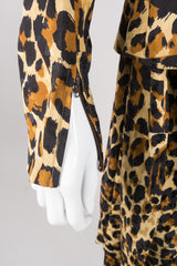 YSL Yves Saint Laurent Silk Leopard Scarf Wrap Dress