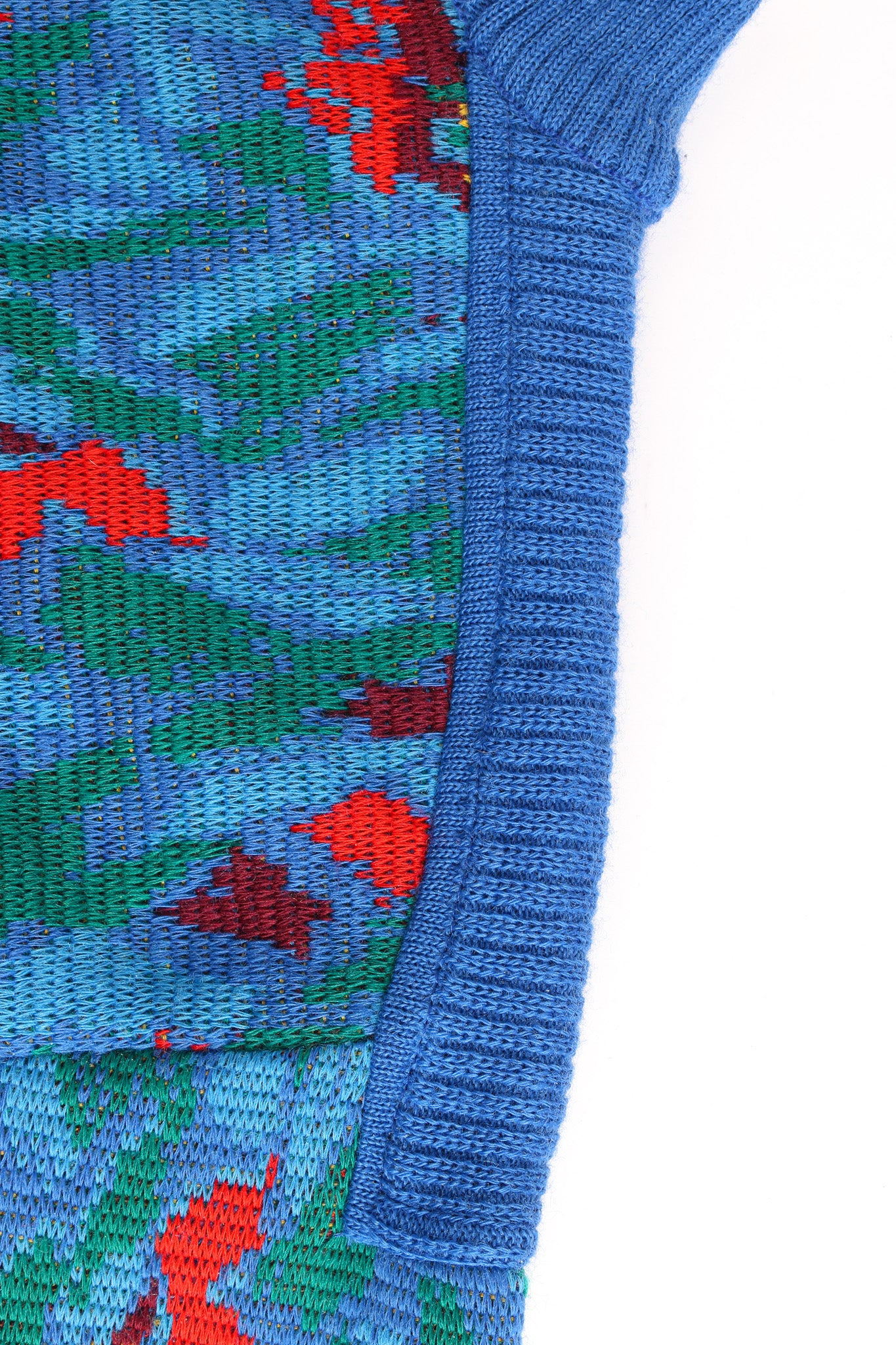 Vintage Saint Laurent Abstract Floral Knit Sweater & Pant Set top shoulder @ Recess LA