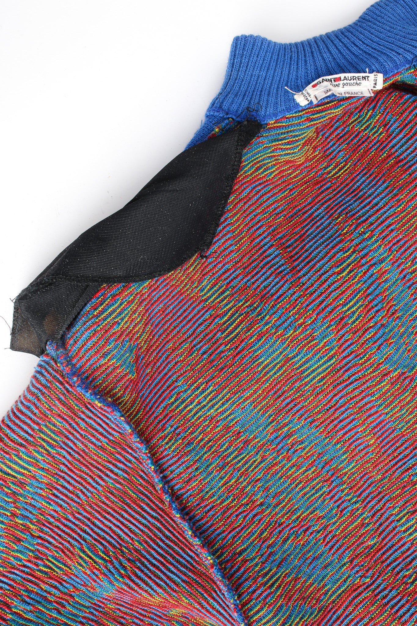Vintage Saint Laurent Abstract Floral Knit Sweater & Pant Set depleted shoulder pads @ Recess LA