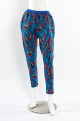 Vintage Saint Laurent Abstract Floral Knit Sweater & Pant Set mannequin front pant @ Recess LA