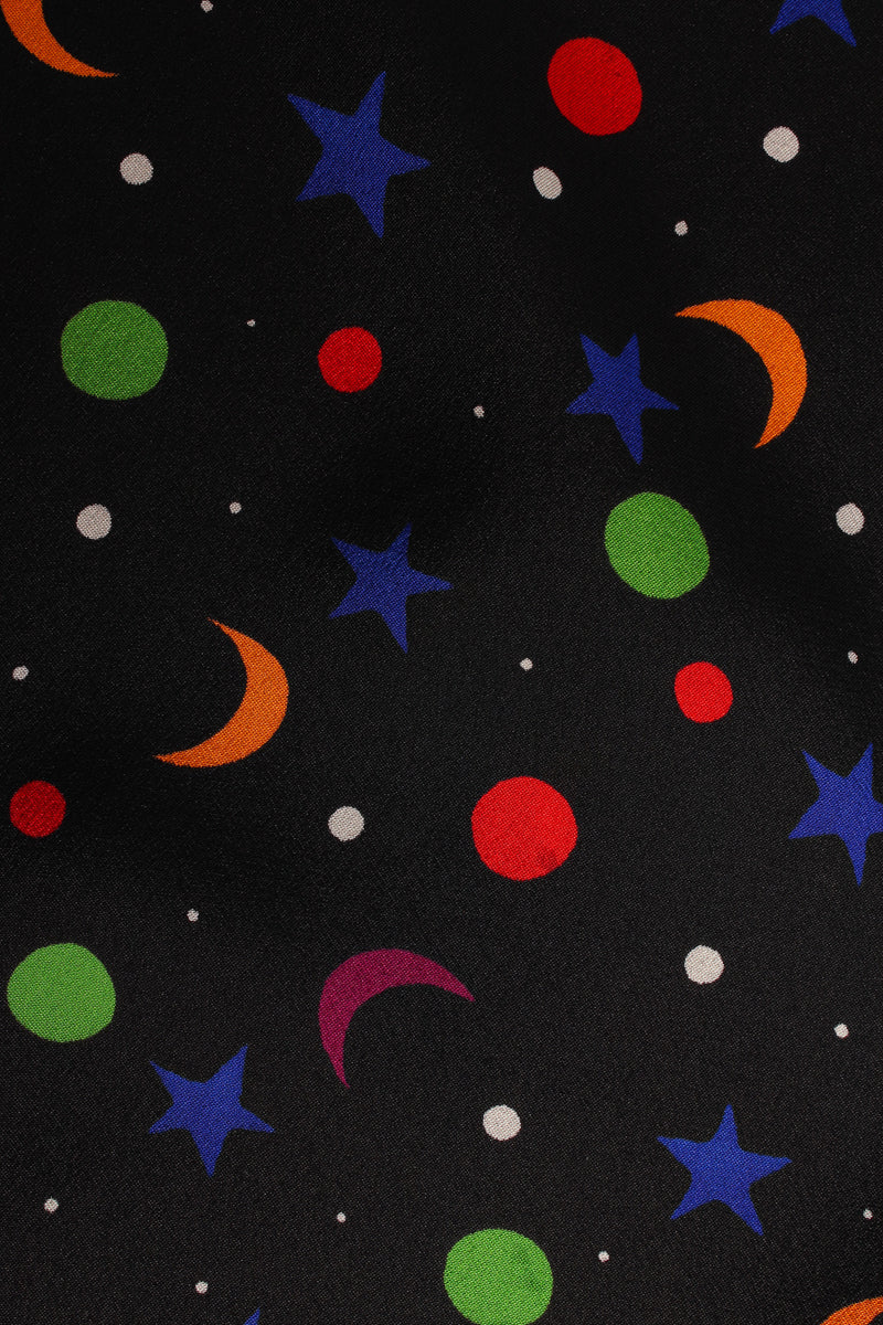 Vintage Saint Laurent 1979 Rainbow Star Moon Blouse print @ Recess Los Angeles