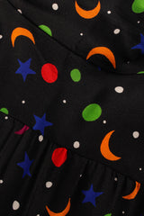 Vintage Saint Laurent 1979 Rainbow Star Moon Blouse back gather @ Recess Los Angeles