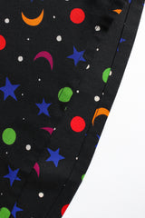 Vintage Saint Laurent 1979 Rainbow Star Moon Blouse hem @ Recess Los Angeles