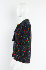 Vintage Saint Laurent 1979 S/S Rainbow Star Moon Blouse mannequin side @ Recess Los Angeles