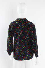 Vintage Saint Laurent 1979 S/S Rainbow Star Moon Blouse mannequin back @ Recess Los Angeles