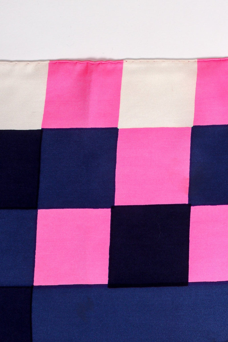 Border Check Scarf Vintage Yves Saint Laurent YSL Hot Checker Border Scarf – Recess