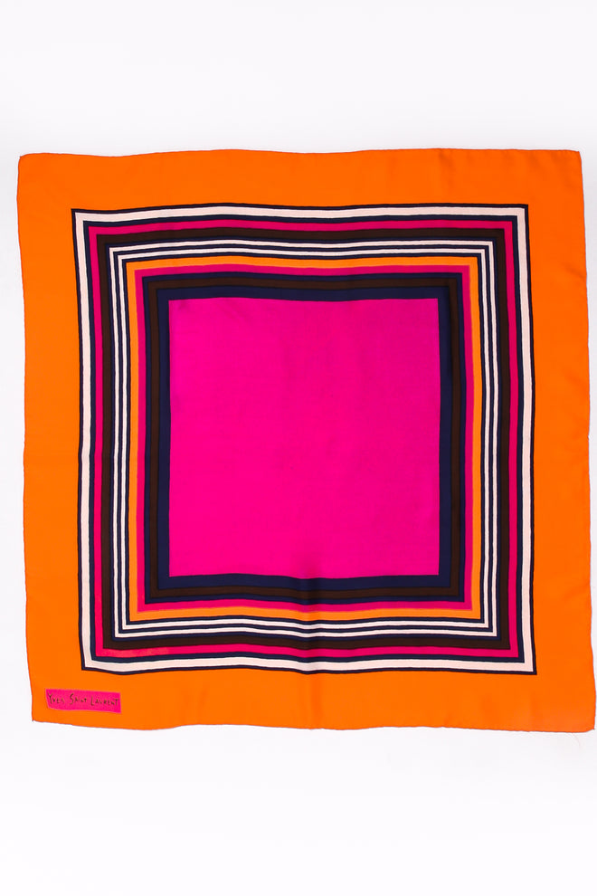 Vintage Yves Saint Laurent YSL Bayadere Stripe Border Scarf at Recess Los Angeles